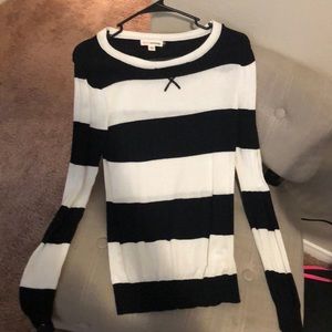 Black and white striped sweater